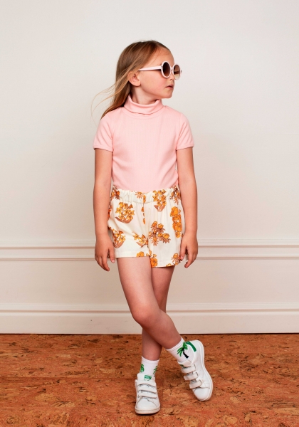 MINI RODINI Shorts Flowers - beige